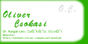 oliver csokasi business card